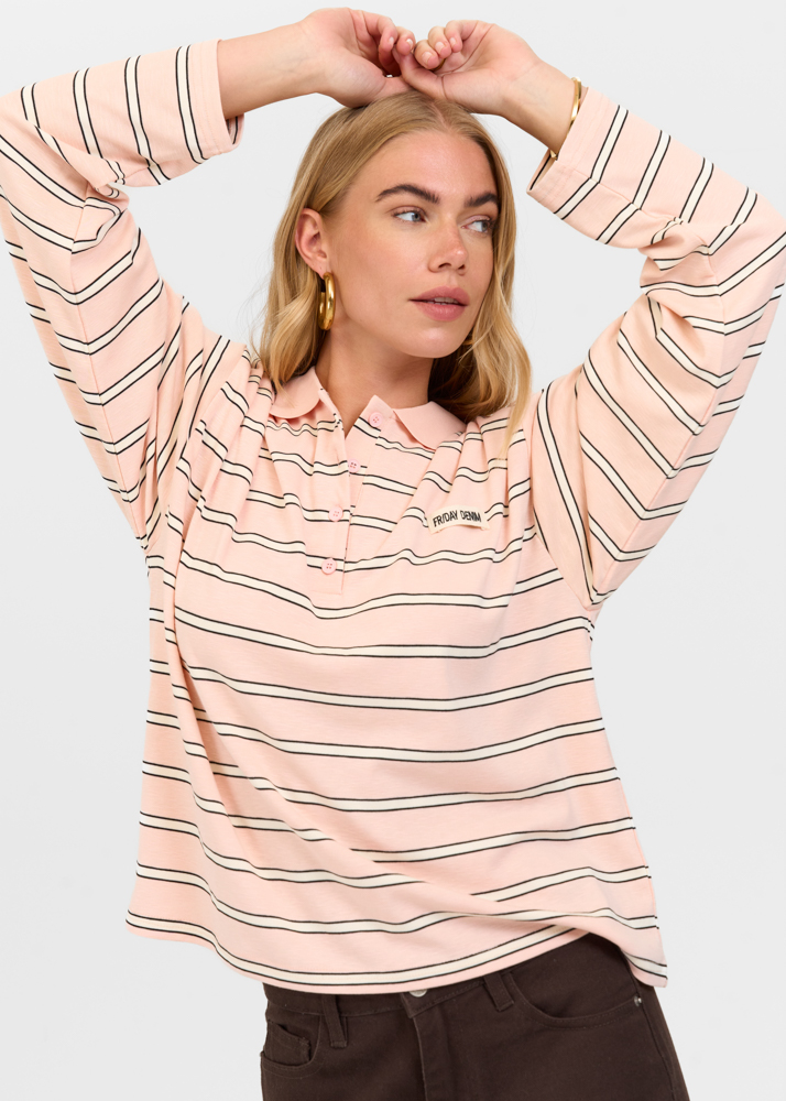 Friday Denim striped polo