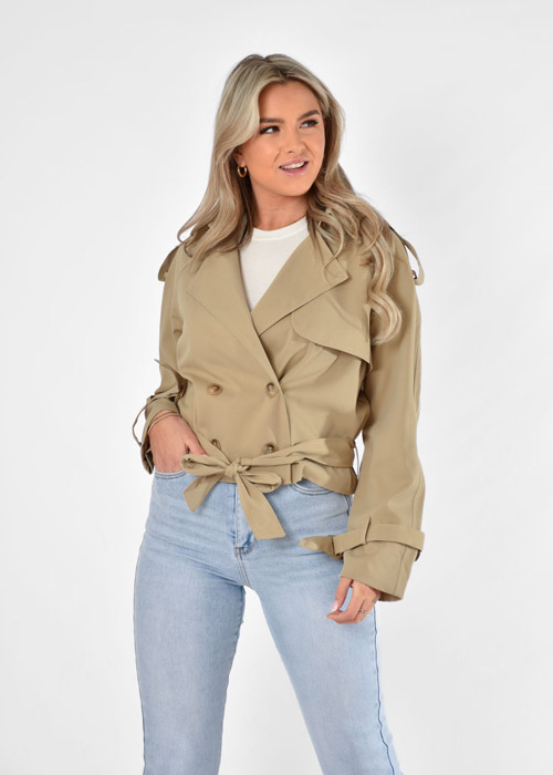 Lola korte trenchcoat camel