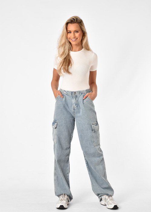 Julie parachute broek denim