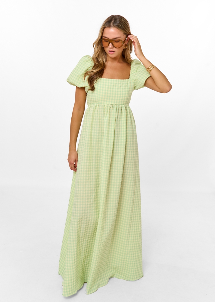 La Costa maxi jurk lichtgroen