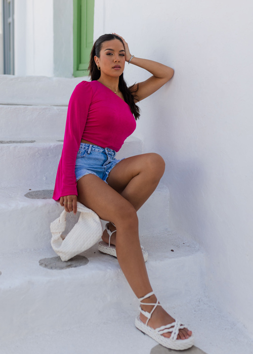 Janna top fuchsia