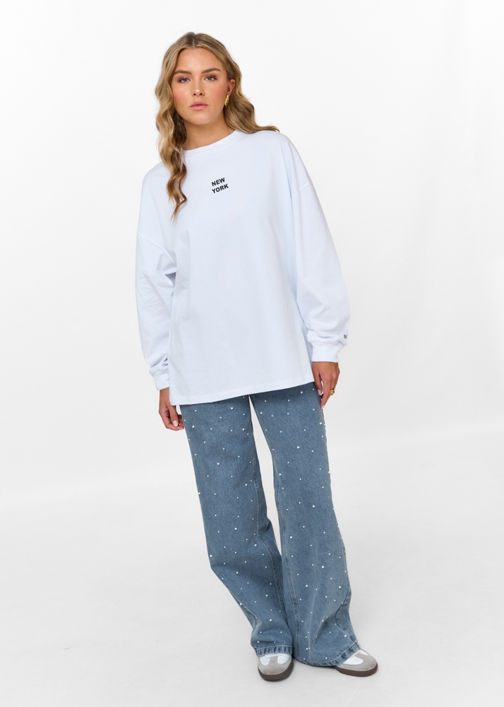 New york longsleeve wit