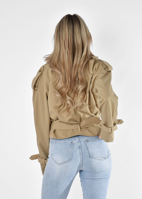 Lola korte trenchcoat camel