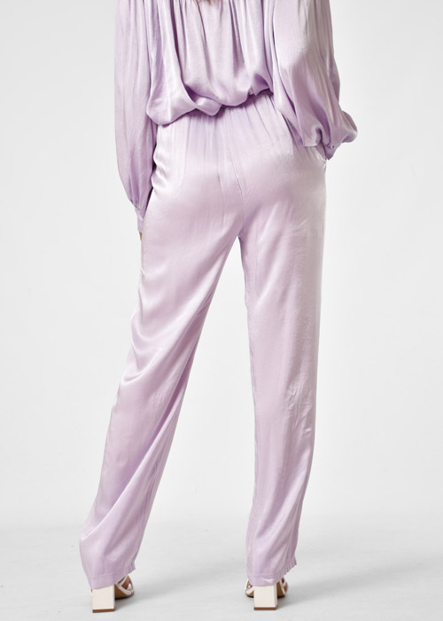 Laura satijnen broek lila