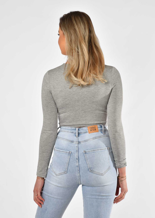 Levi top lichtgrijs