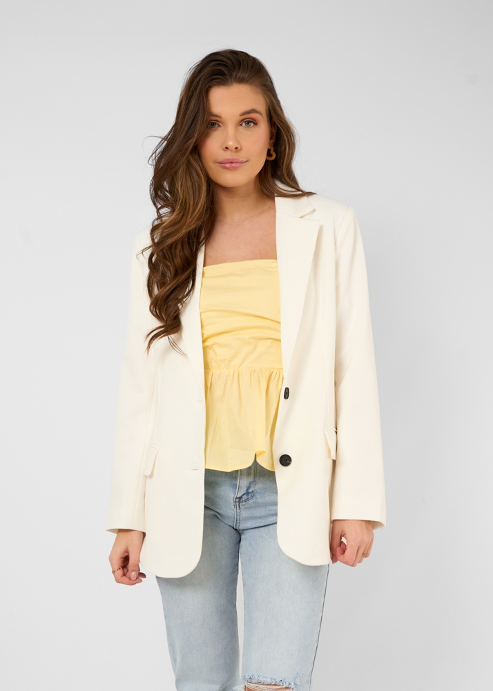 Carmen blazer wit