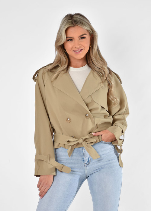 Lola korte trenchcoat camel