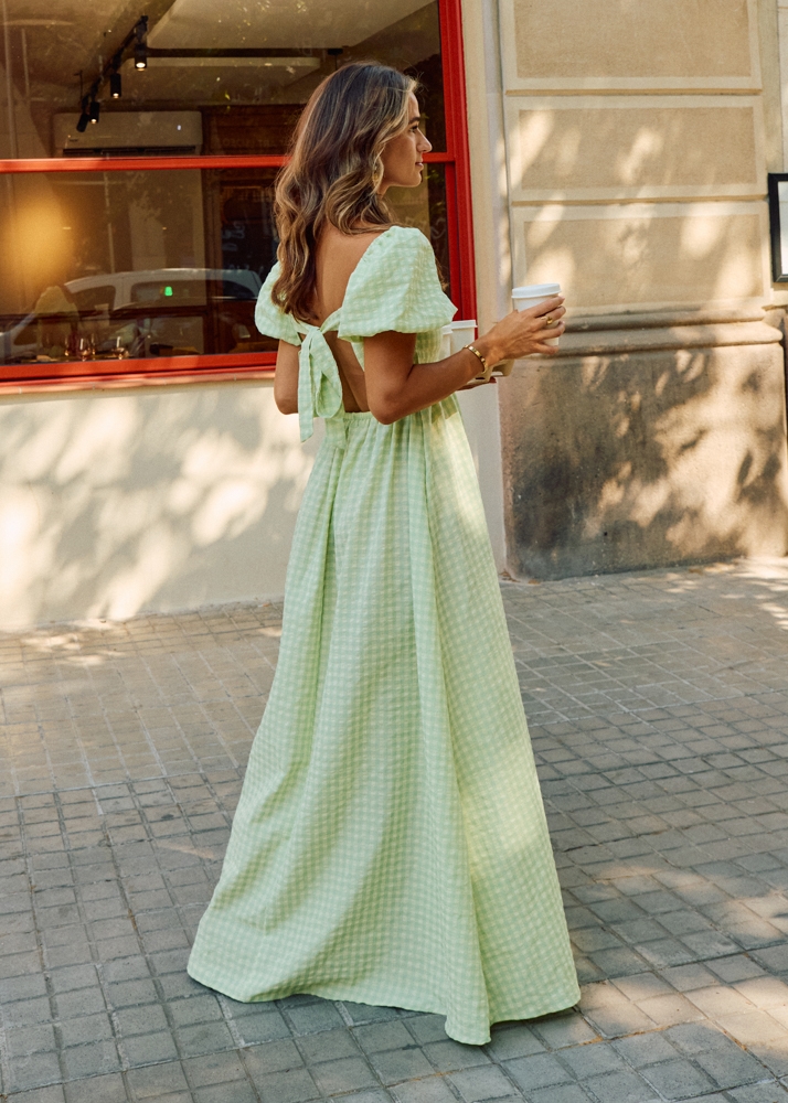 La Costa maxi jurk lichtgroen