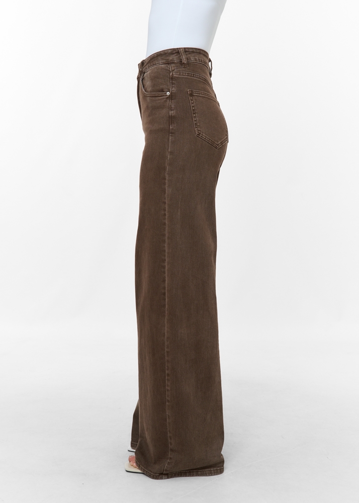 Wide leg stretch jeans