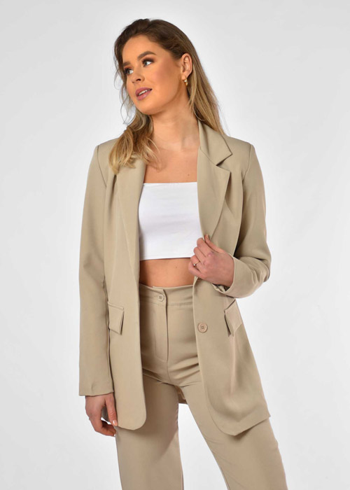 barbecue kraai Surichinmoi Beige blazer dames | Blazers | tess v