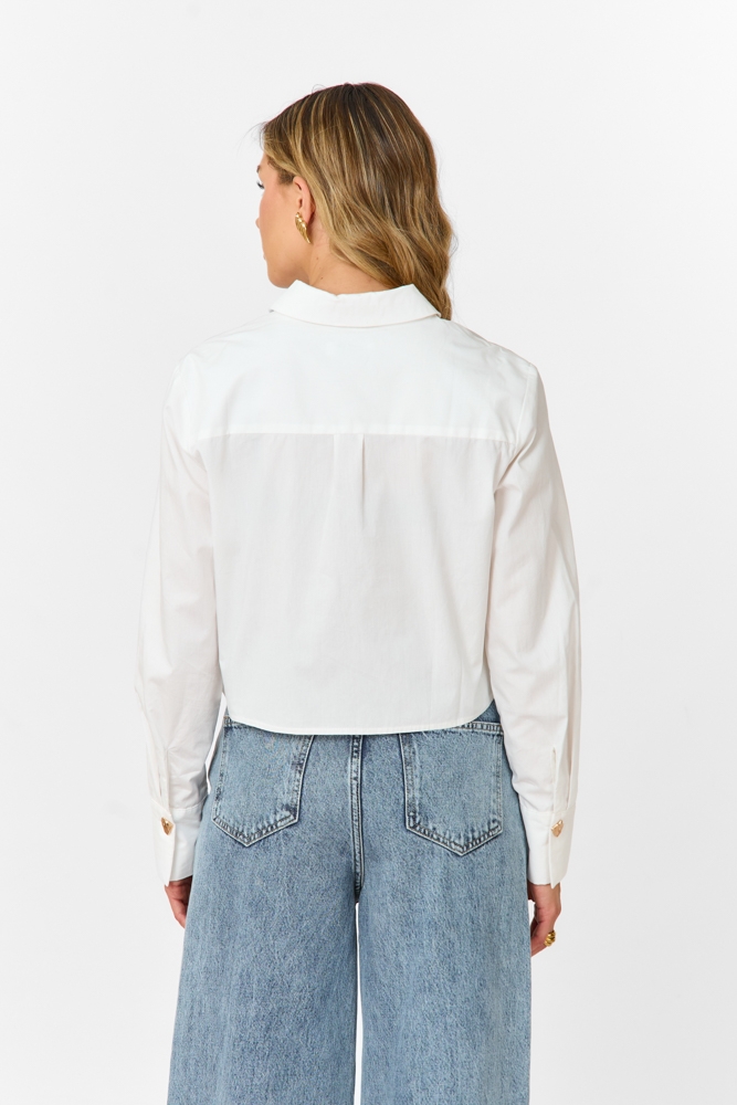 Lina cropped blouse wit