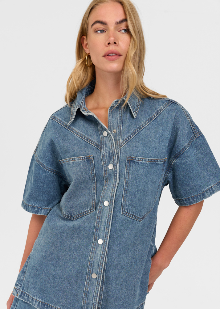 Signature denim blouse