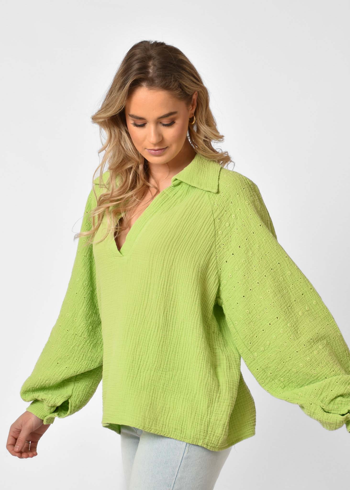 Loua blouse groen