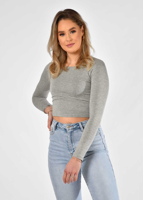 Levi top lichtgrijs