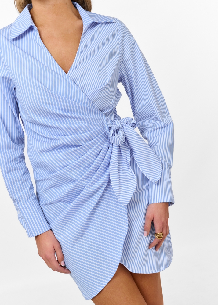 Lisan blousejurk blauw