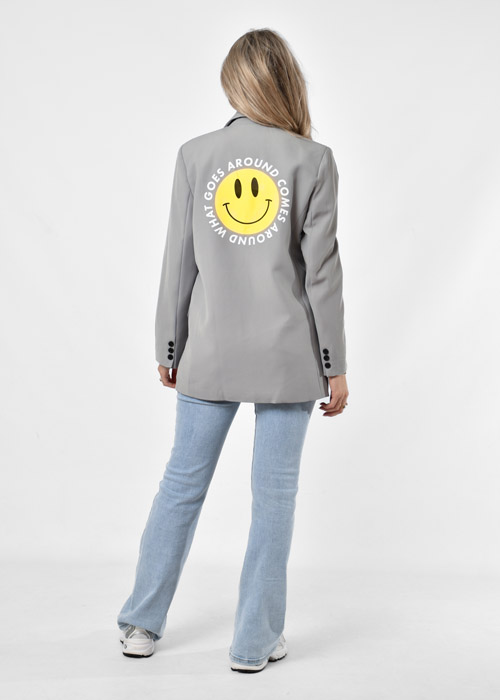 Smiley blazer lichtgrijs