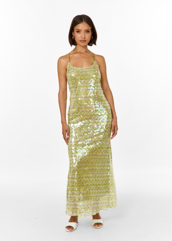 Ginie maxi jurk groen