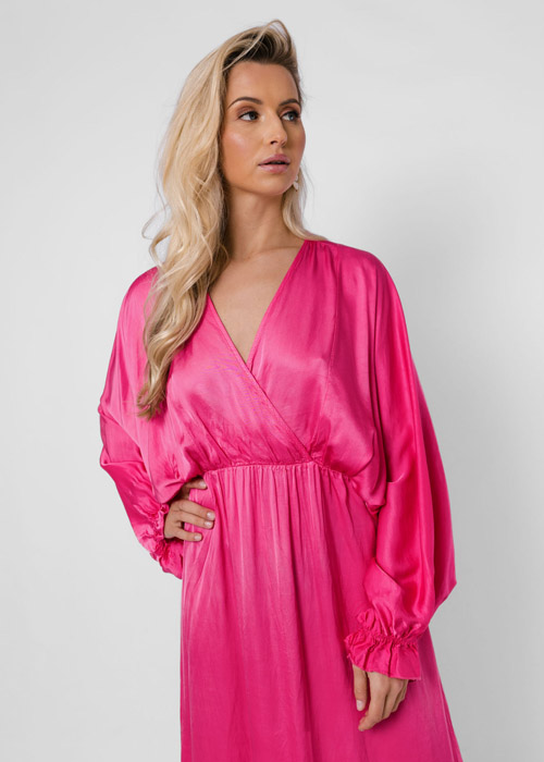 Maud jurk donker roze