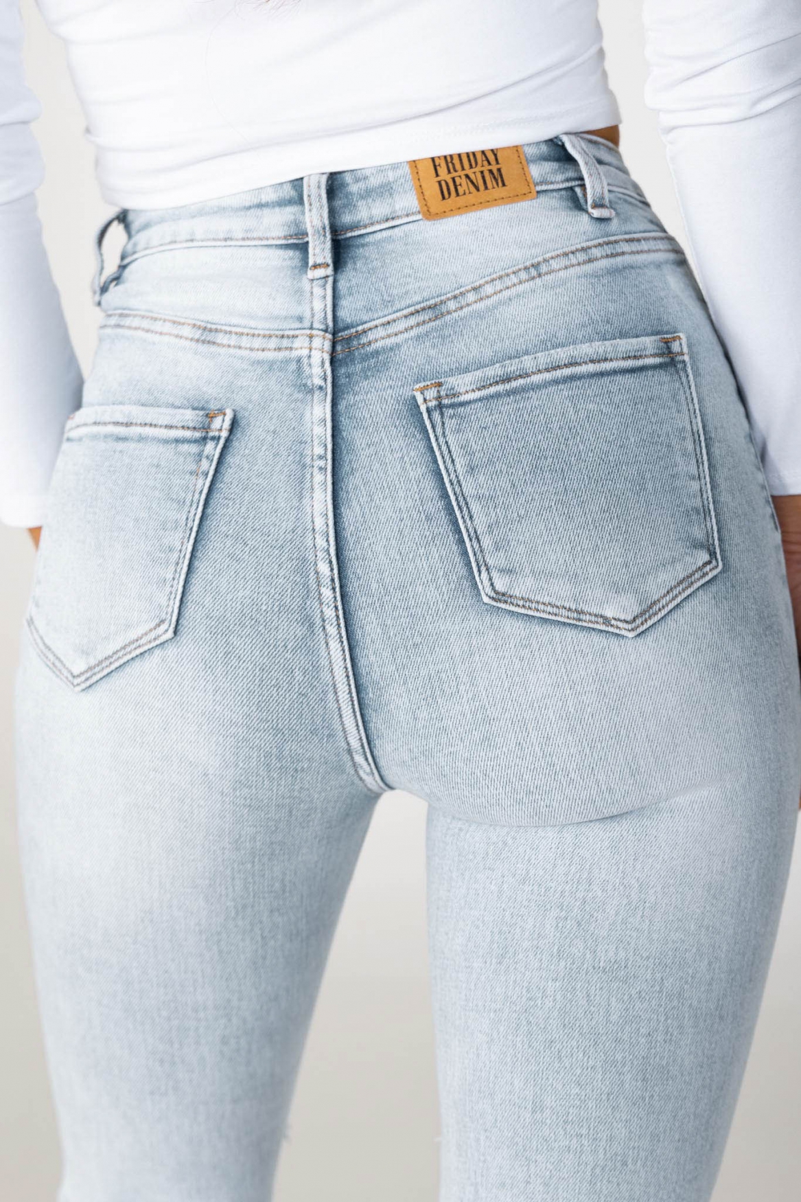 Skinny jeans destroyed blauw