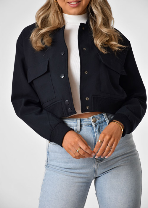 Marit bomber jacket donkerblauw