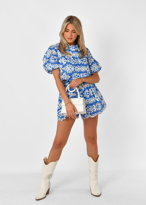 Loesje short blauw