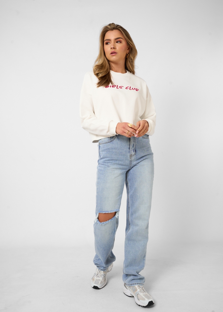 Girls club sweater wit