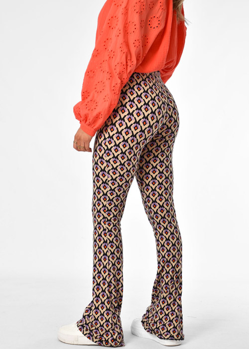 Lies flared broek paars