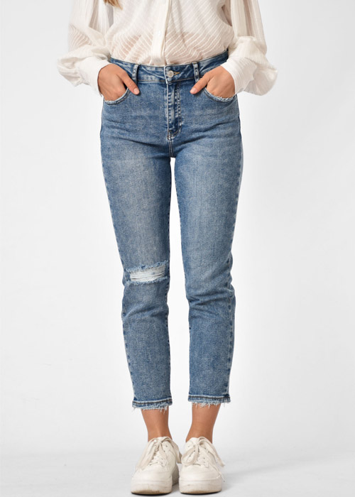 Liene mom jeans donkerblauw