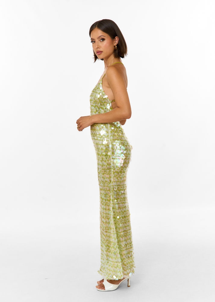 Ginie maxi jurk groen