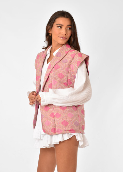 Eefje gilet roze 