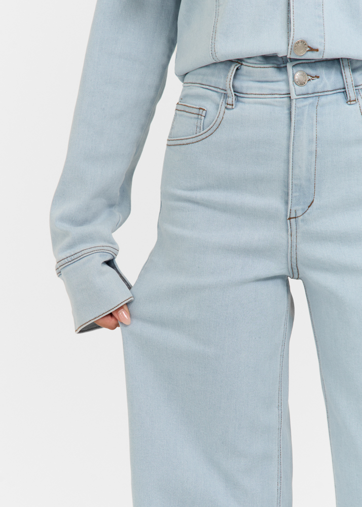 Denim stretch jumpsuit