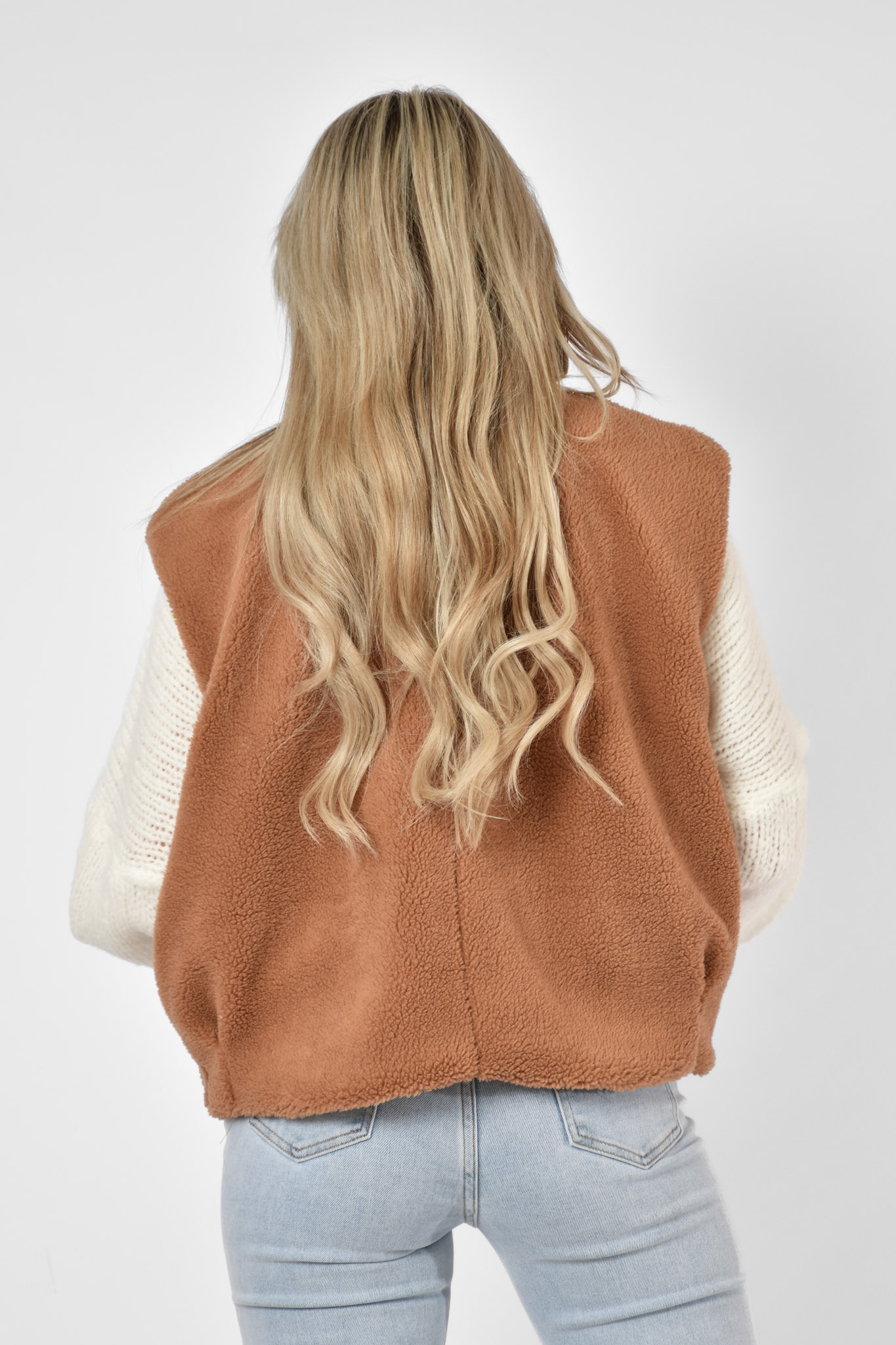 Lela teddy gilet beige