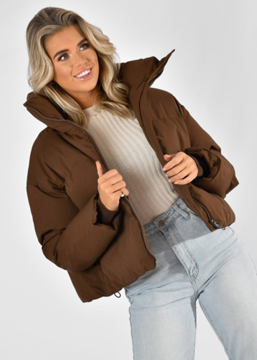 Bo puffer jas bruin Bo puffer jas bruin