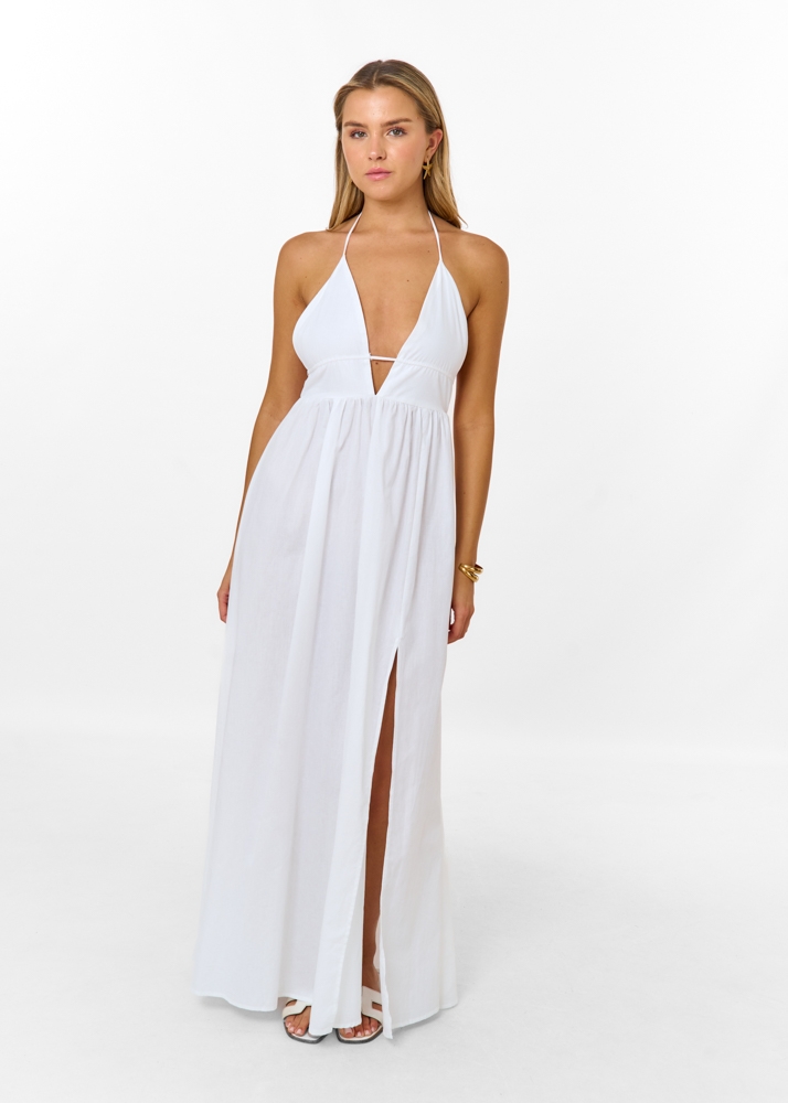 Bibi maxi jurk wit S 264974-wit-S