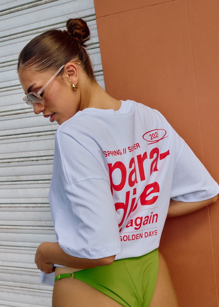 Paradise t-shirt wit