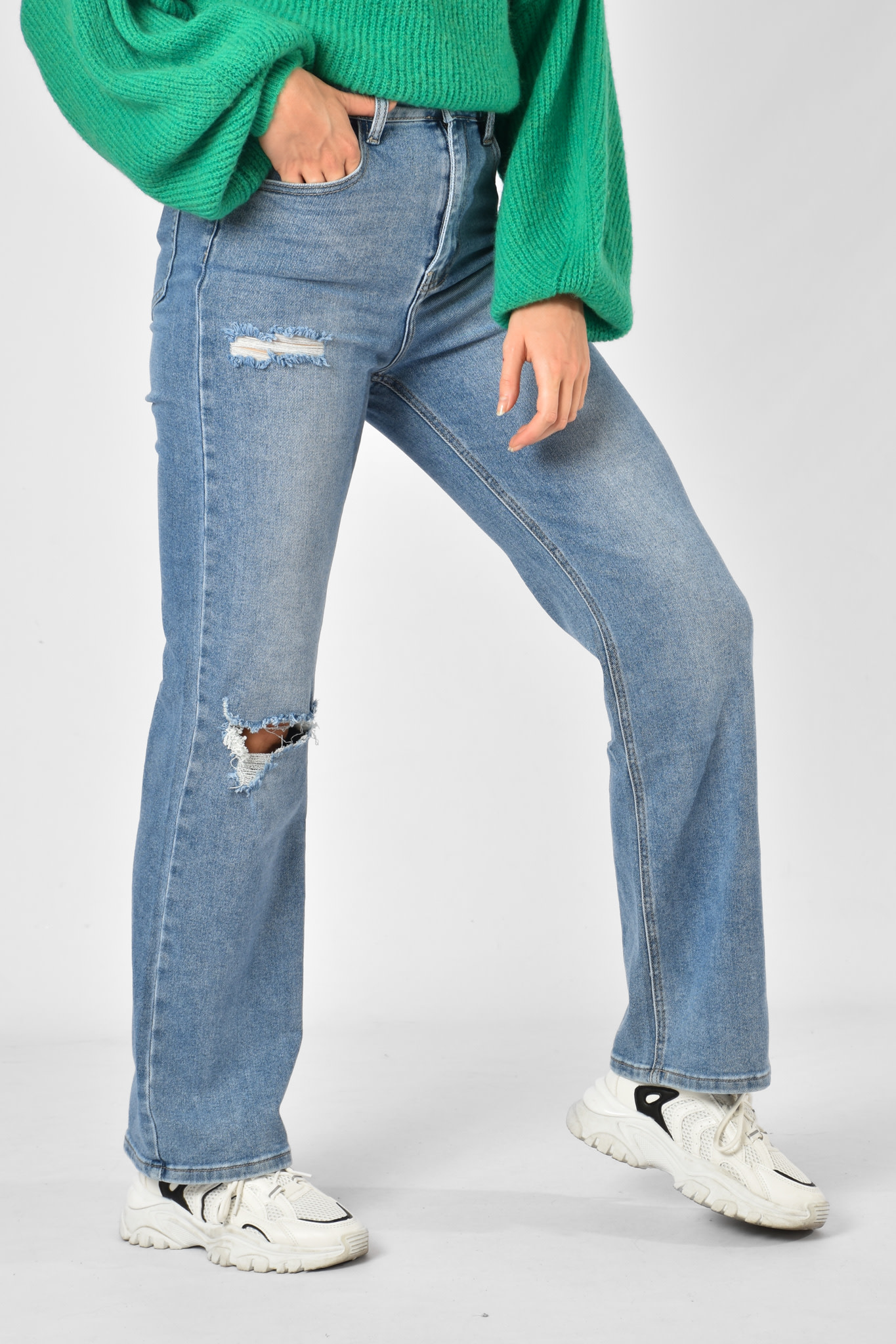 Flo wide leg jeans blauw