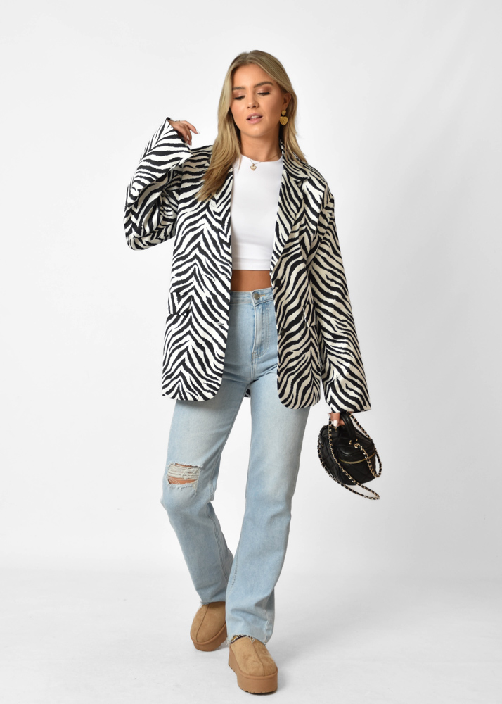 Myrthe blazer zebra