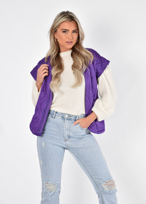 Justine gilet paars