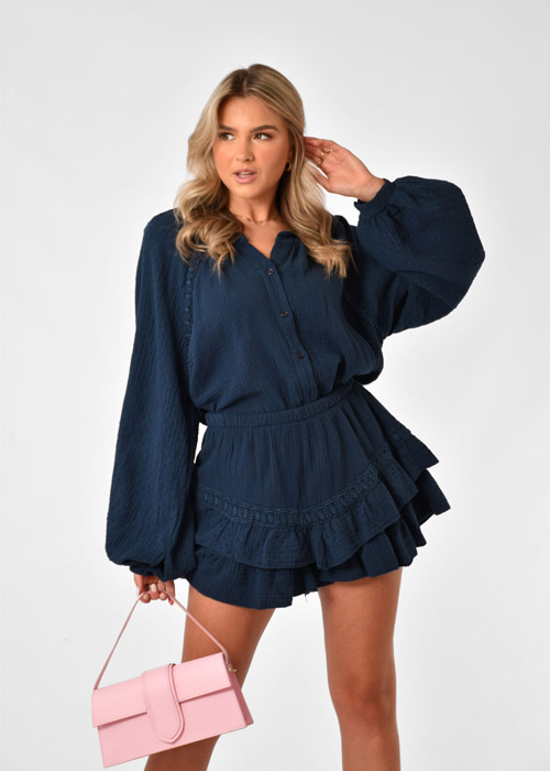 Eline skort donkerblauw 