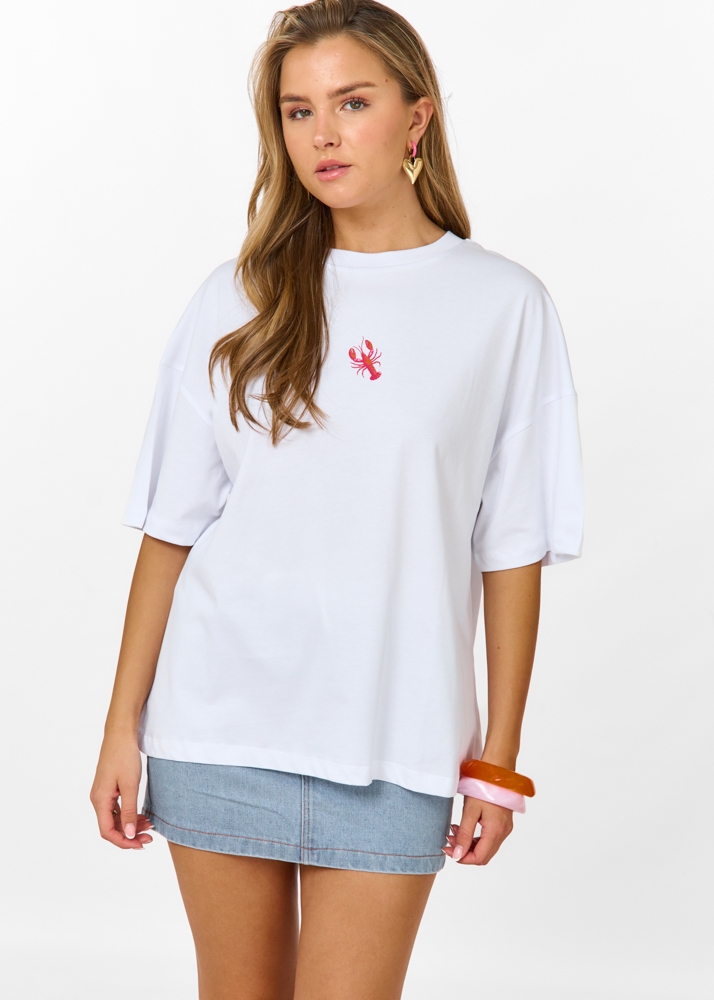Lobster t-shirt wit