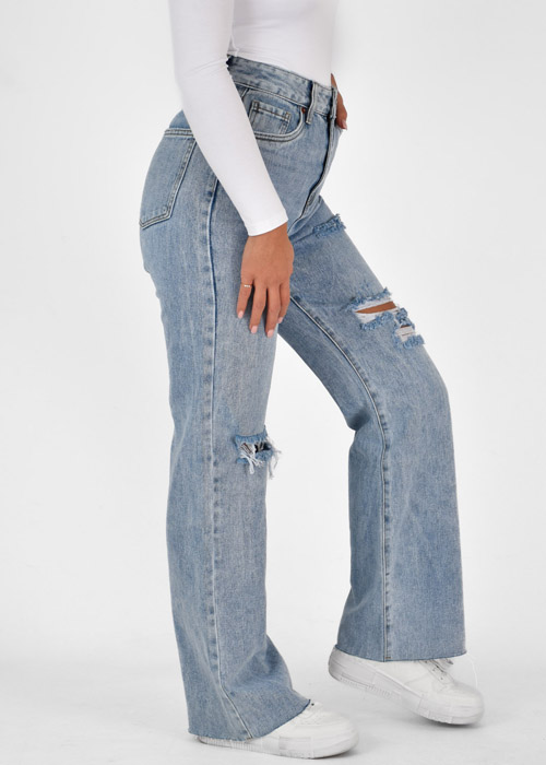 Maud straight leg jeans blauw
