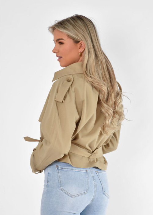 Lola korte trenchcoat camel