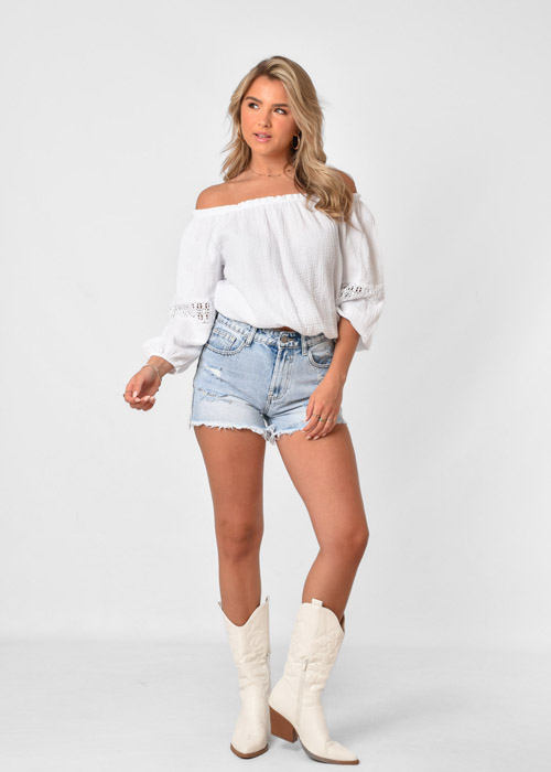 Lena top wit