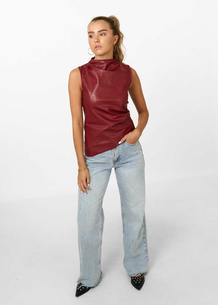 Nanouk leren top