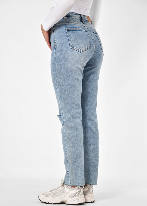 Mom jeans stretch donkerblauw