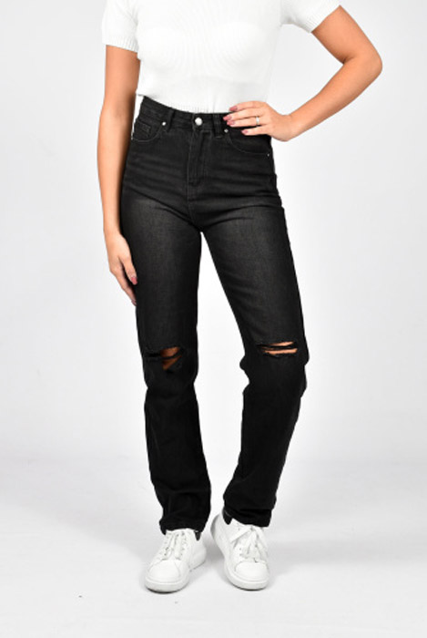Emma straight leg jeans black