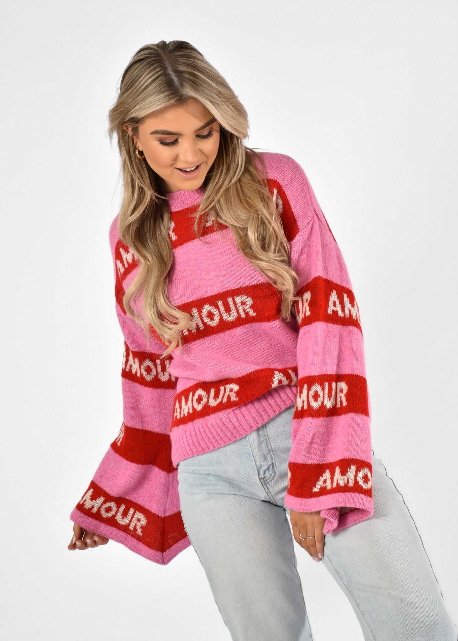 Famke trui fuchsia