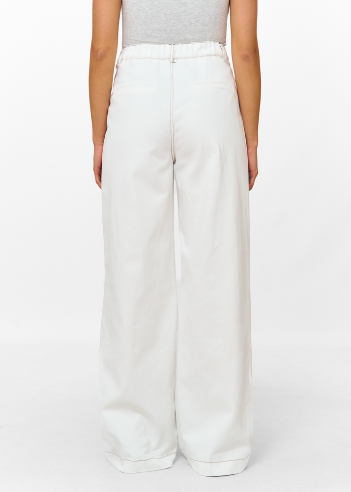 Sara denim broek wit