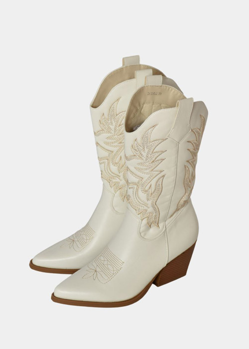 Nina cowboy boots wit