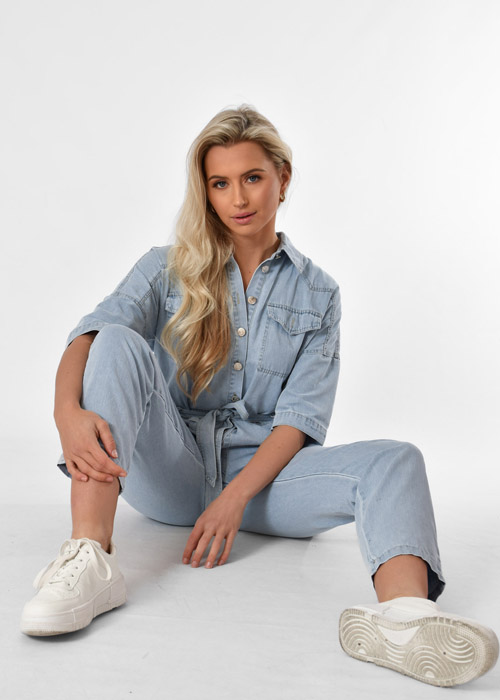 Benthe jumpsuit spijker denim